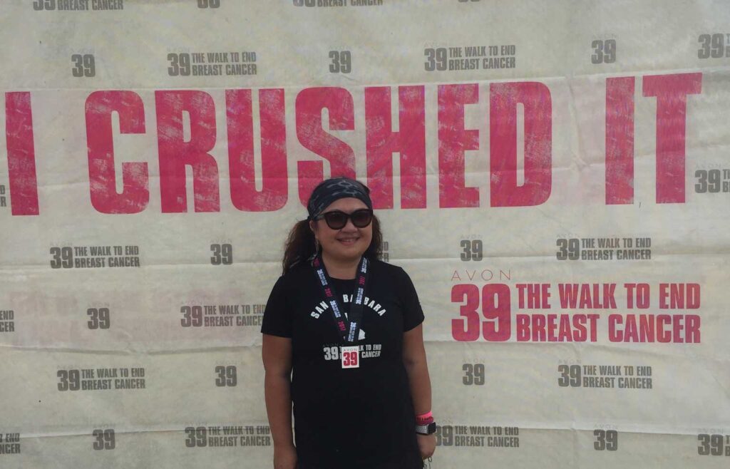 Nancy Nip Rouguine, CEO and President of Team Adhoc at the Walk to End Breast Cancer Run
